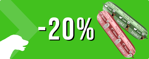 20% de réduction sur les saucisses sans grain Brekz